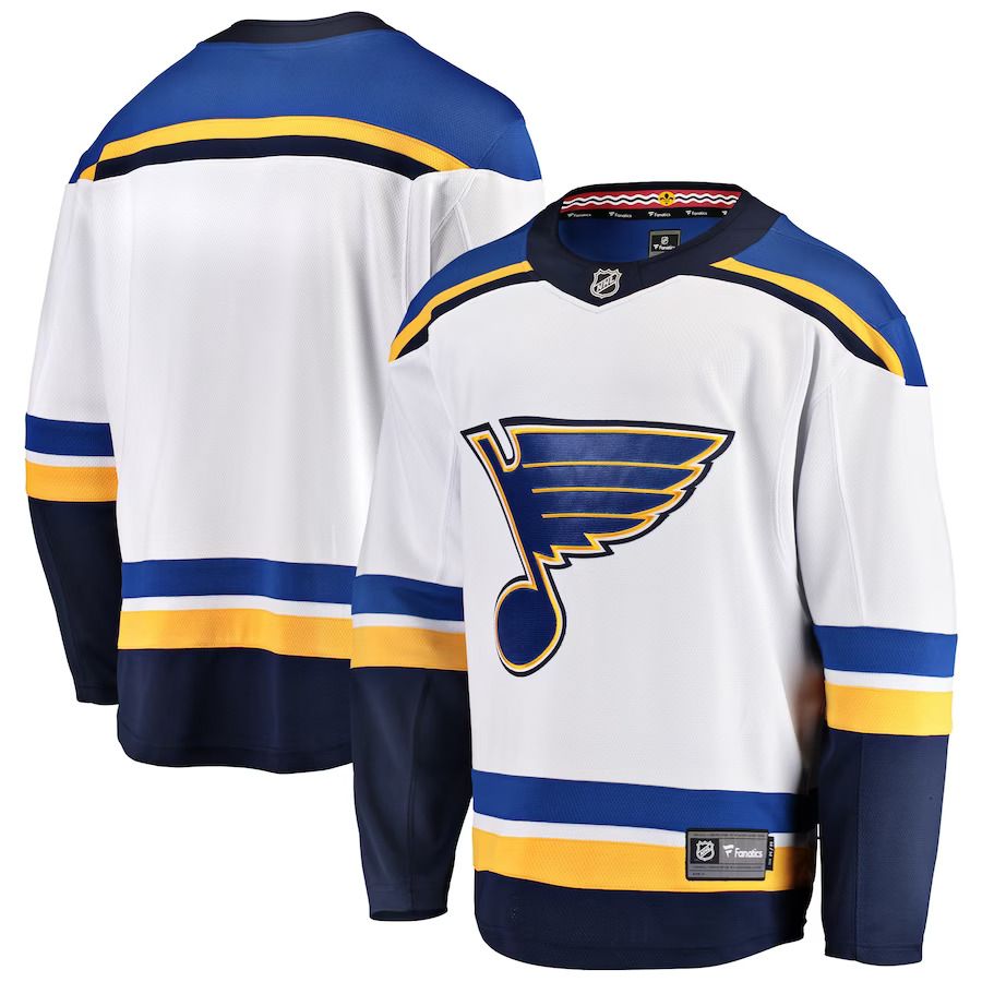 Men St. Louis Blues Fanatics Branded White Breakaway Away NHL Jersey->st.louis blues->NHL Jersey